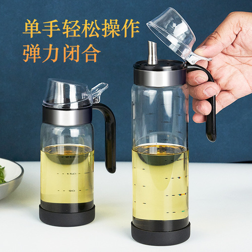 High Borosilicate Glass Oil Bottle Exclusive for Cross-Border Supply, Large Capacity Household Condiment Bottle, Kitchen Soy Sauce Vinegar Jar, Squeeze Oil Bottle