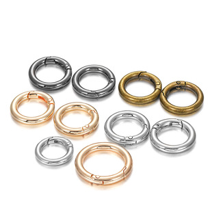 DIY jewelry accessories open spring buckle lock bracelet necklace chain buckle lanyard chain alloy ring buckle