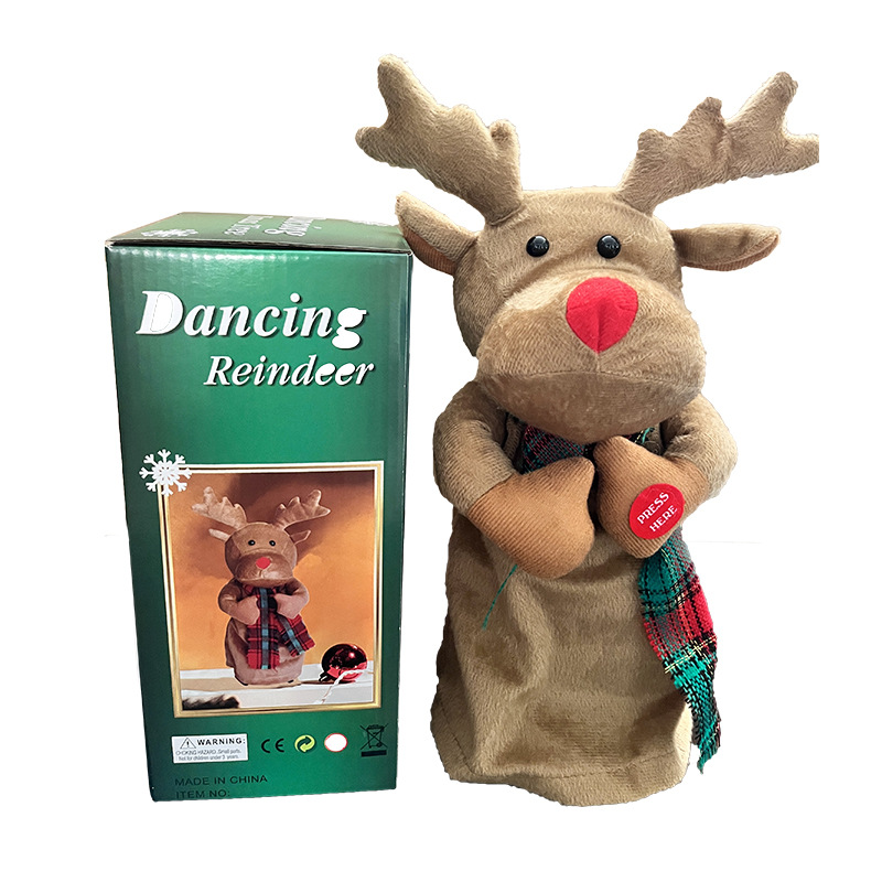 Divertido árbol de Navidad giratorio eléctrico árbol de Navidad muñeca bailando cantando árbol de Navidad juguetes niños decoración de Navidad