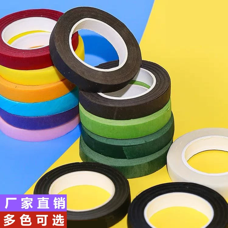 Цветочная лента ручной работы DIY цветок стержень намоточная лента зеленая лента цветная лента шелковая сетка Цветочные упаковочные материалы оптом