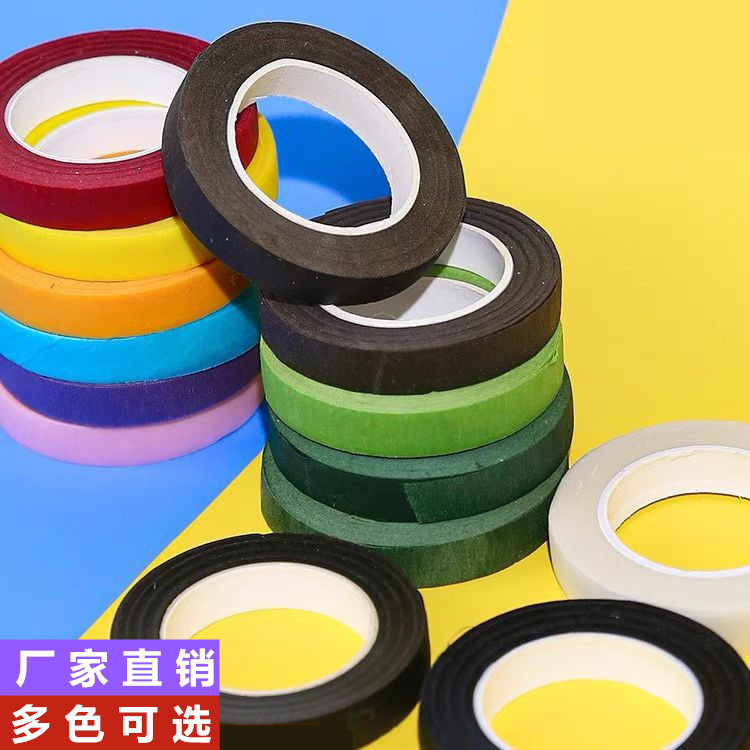 Handmade floral tape diy flower Rod winding tape green tape color tape silk mesh flower packaging materials wholesale