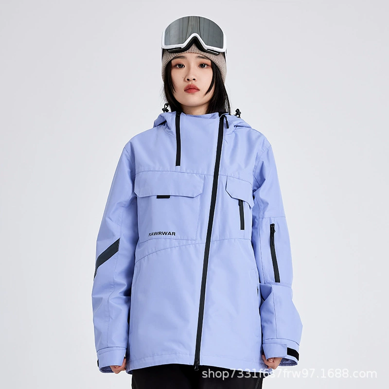 2023 Новый однотонный лыжный костюм, женский ветрозащитный водонепроницаемый теплый холодостойкий утолщенный однобортный двухбортный лыжный костюм, мужской 551