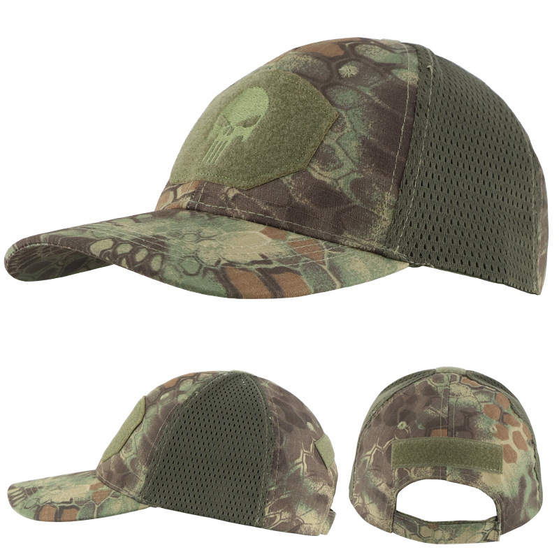 Gorra de béisbol de camuflaje, gorra táctica con visera, gorra de verano transpirable para senderismo, gorra de malla con velcro, gorra de ciclismo, moderna