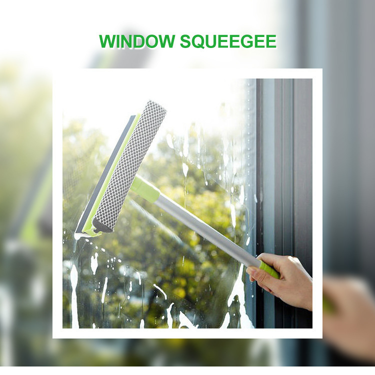 Double-sided Glass Wiper with Short Handle, Professional Cleaning Window Wiper, Clean Without Accidental