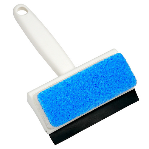Window Cleaning Brush Bathroom Shower Glass Scraper Water Wiper Household Replaceable Scrub Two-in-One Glass Cleaning Brush