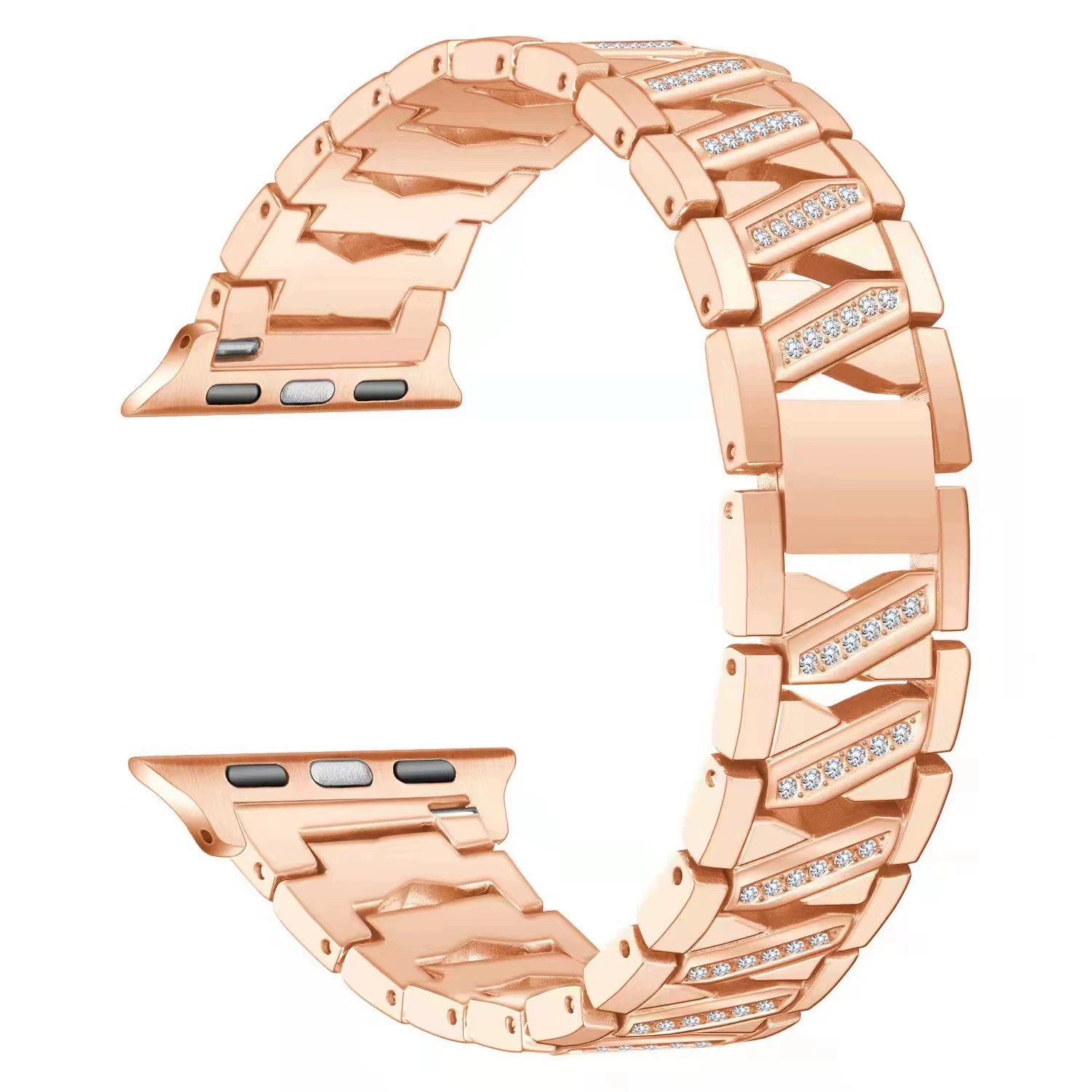 Подходит для Apple iWatch 8 Sanzhu X -характер Drilling Ribbon Apple Watch765432SE Латунный сплав стальной пояс