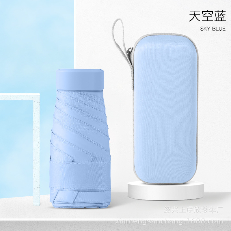 Azul cielo plano seis veces con cinta cremallera caja