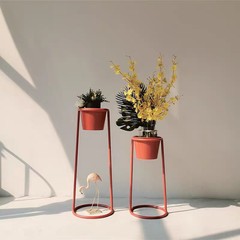 中古奶油风花架子落地小花架室内简约阳台植物花盆置物架客厅铁艺