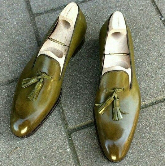 Фабричная Внешняя торговля, весна и осень, Мужская однотонная декоративная Повседневная Зеленая Мужская обувь больших размеров с остроконечным вырезом и низким вырезом на плоской подошве