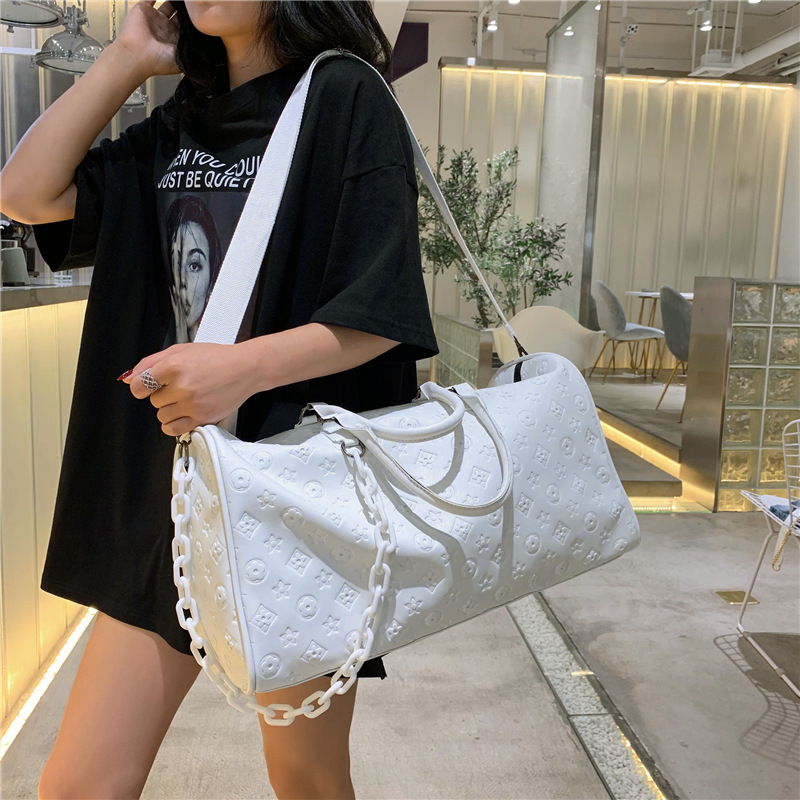 Travel Bag, Trendy Brand, Women's Short-Distance Satchel Airplane Bag, Clothes Storage Bag, Fitness Bag, Large Capacity Satchel Luggage Bag