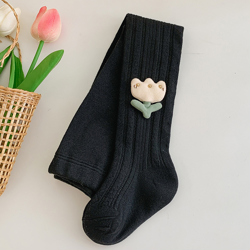 23 otoño nuevo patrón de diamante tulipán pantimedias los niños ajustable niñas desgaste exterior lindo polainas Calcetines