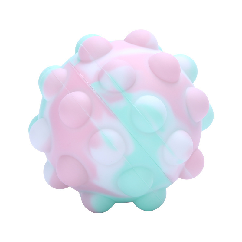 新しいクリスマス解凍ボール3d減圧バブルボール虹色握力ボール解凍発散指先玩具|undefined