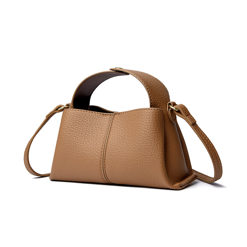 262g Weight Polyester Lining Material Magnetic Buckle Closure Type Women's Medium Pu Leather Solid Color Streetwear Square Magnetic Buckle Shoulder Bag