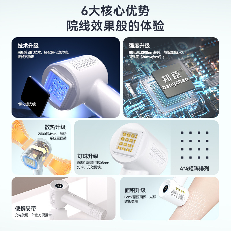 邦臣uv 308c1白なまず狭いスペクトルnbuvb家庭用医療用紫外線ランプ乾癬乾癬光治療器|undefined