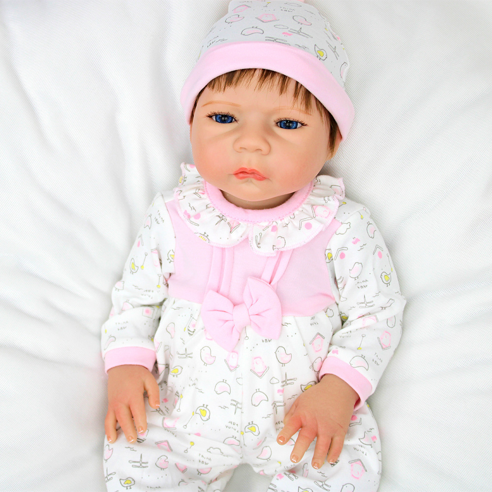 Puede biónico transfronterizo muñeca biónica venta caliente pesada comercio electrónico venta caliente bebé 46cm transfronterizo muñeca suave cambio de ropa aleatoria