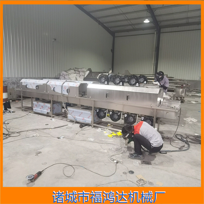 带鱼罐头清洗机型号 风干清洗一体机 福鸿达隧道式洗瓶机