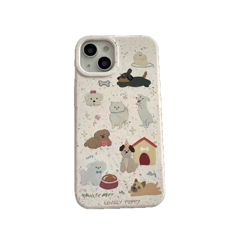 可爱小狗适用苹果16Promax手机壳跨境iPhone15日韩ins14/13欧美12|undefined