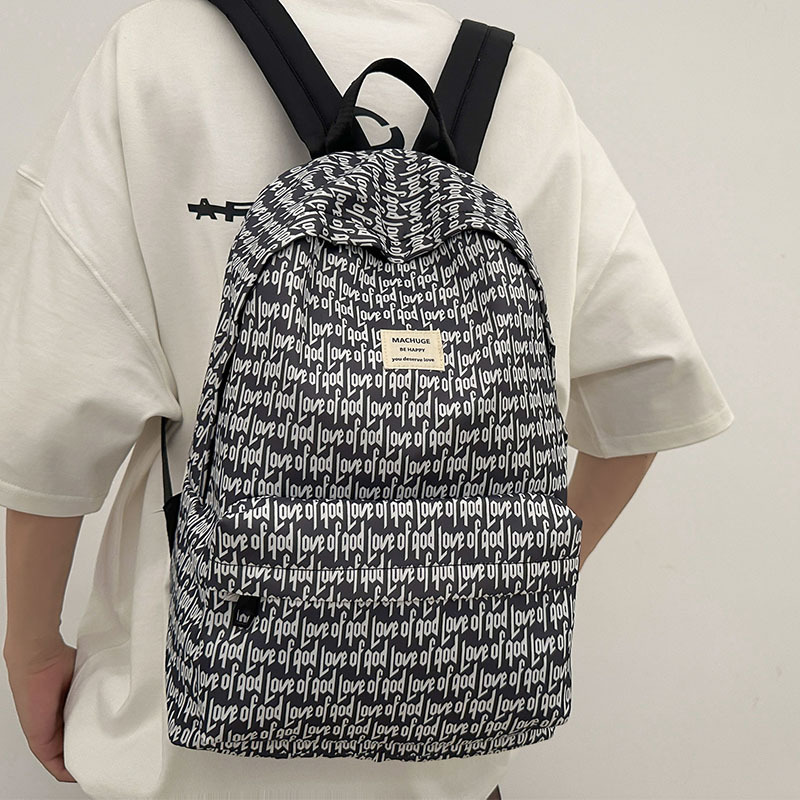 2024 Mochila impresa de moda, estudiantes de secundaria y preparatoria, viaje de clase, mochila escolar de gran capacidad, mochila de viaje al por mayor