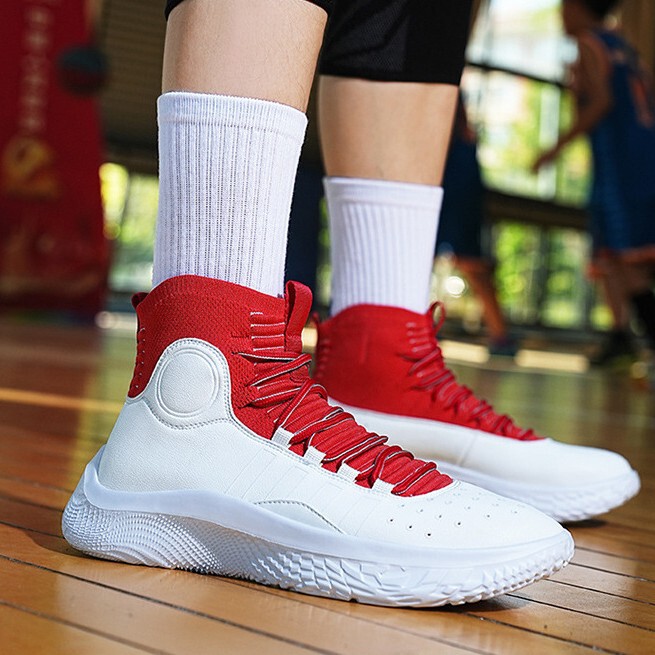 Curry Basketball Shoes Men's Spring High-top sneaker All-Star Soft Bottom Shock Absorption Wear-resistant Practical Boots Student Sneakers Trendy