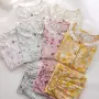 圆领春秋碎花薄款家居服