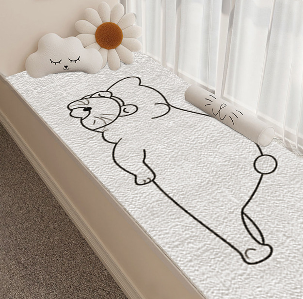 Ins fresco dormitorio cama manta hogar gran área gato-como alfombra de dibujos animados de Cachemira-como la ventana de la Bahía sala de estar mat