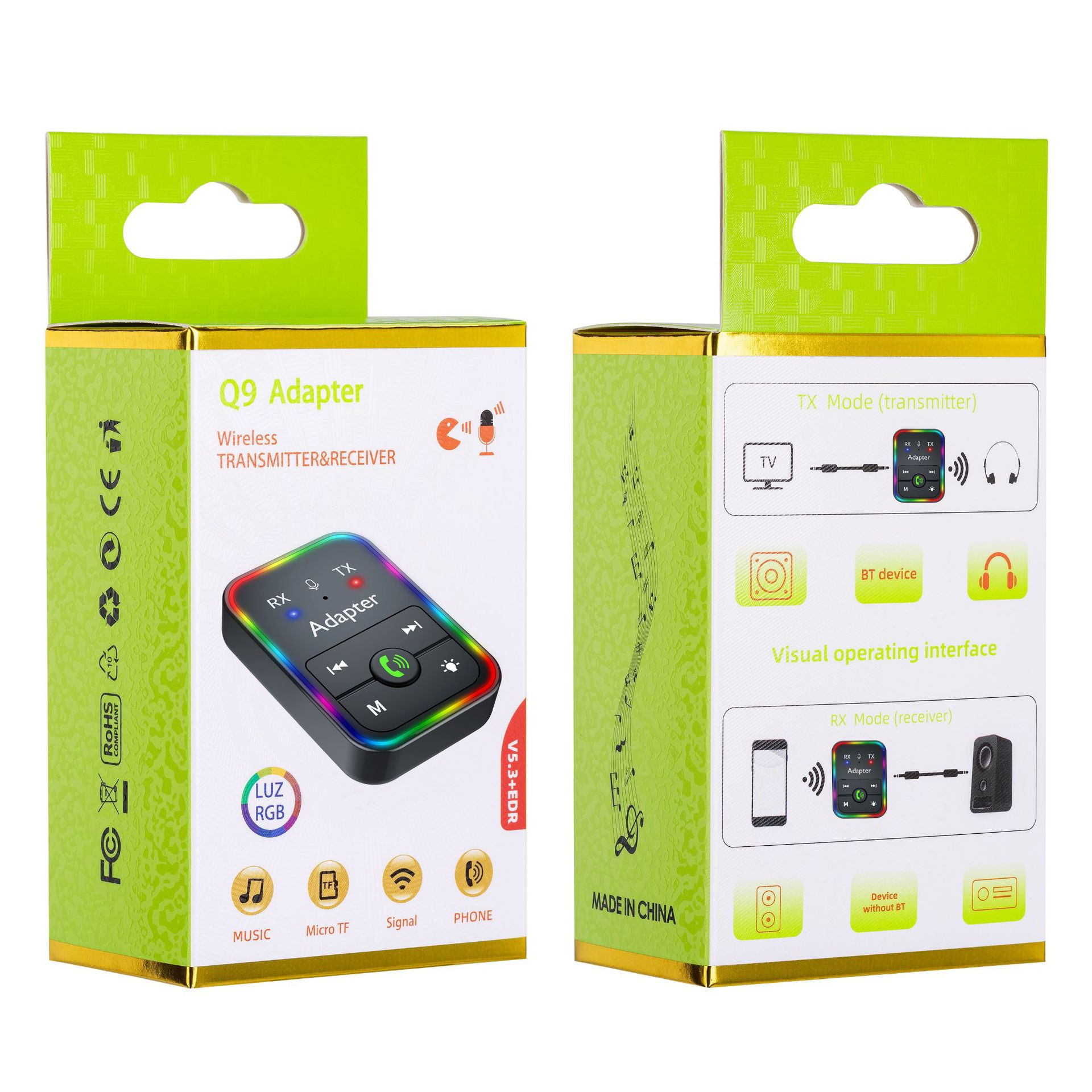 Cross-border e-commerce ebay source car bluetooth FM transmitter old speaker wired to wireless aux connector