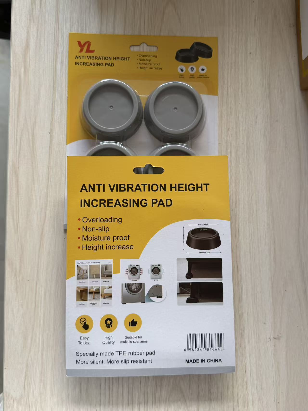 Washing Machine Rubber Feet with Vibration Reduction, Universal Fit