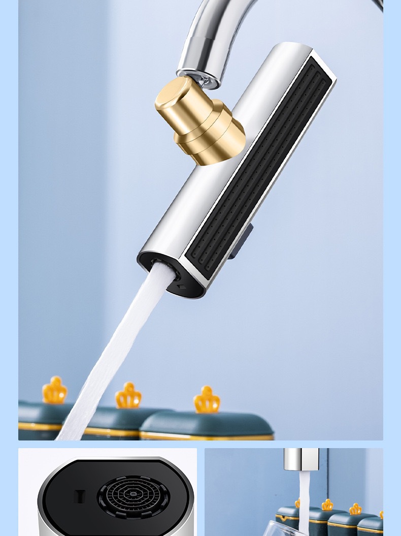 Kitchen household faucet universal rotary extender, waterfall water outlet pressure increase and splash prevention wonder, universal joint faucet undefined
