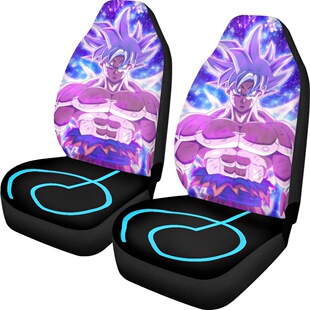 Cross-border independent station car seat cover Wukong Dragon Ball Four Seasons picture printing foreign trade cushion two-piece set