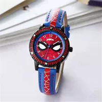 Детские часы с героями мультфильмов для мальчиков начальной школы Marvel Человек-паук водонепроницаемые кварцевые часы со светящейся указкой часы для мальчиков