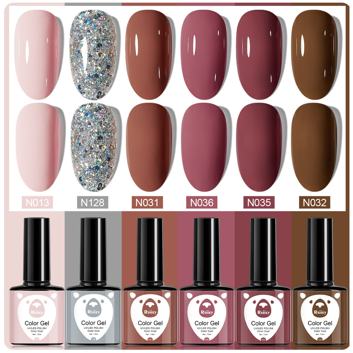 6 colores esmalte de uñas pegamento fototerapia embotellada color popular pintado brillante ojo de gato pegamento UV fototerapia pegamento esmalte de uñas traje de pegamento
