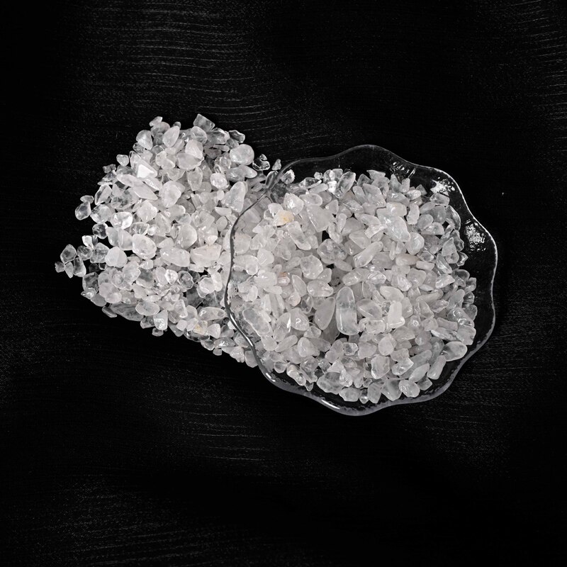 天然透亮白水晶碎石手链净化消磁石水晶枕曼扎供佛散装原石批发|undefined