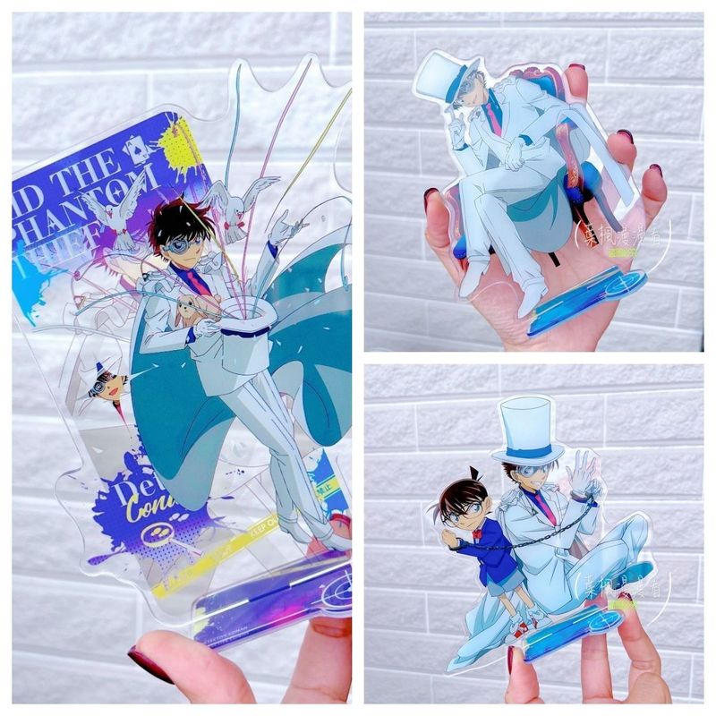 名探偵コナン スタンドアップ 怪盗キッド 江戸川コナン 両面シングルプラグ アクリル卓上飾り 10cm|undefined