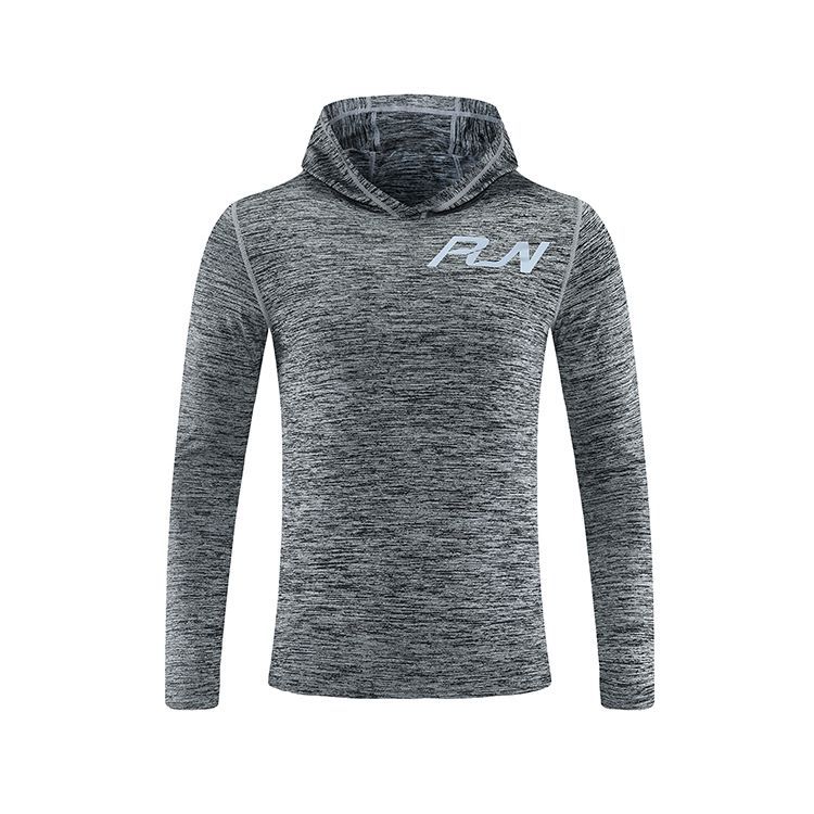 Otoño e invierno de los hombres ropa de fitness deportes suéter con capucha más el tamaño de entrenamiento de secado rápido Camiseta de manga larga en stock al por mayor UAD
