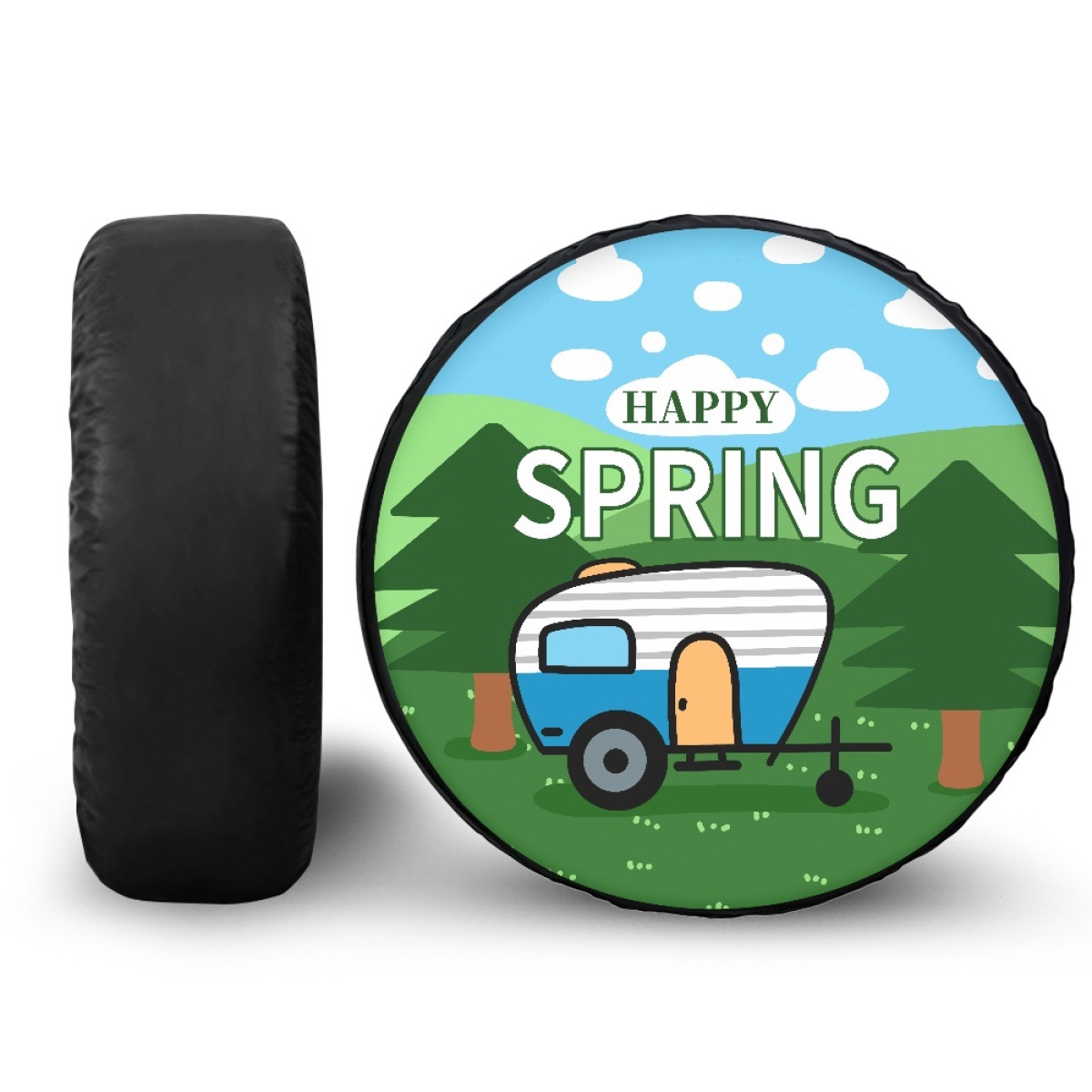 Laitu Keding Polynesian printed pattern car universal dustproof spare tire cover car decoration auto parts
