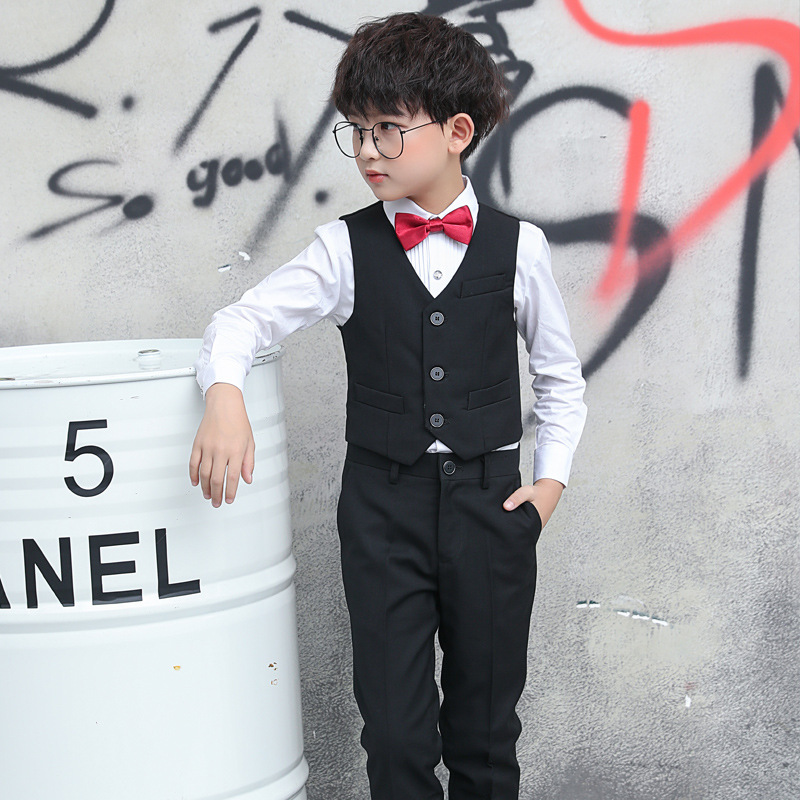 Trajes infantiles, trajes para niños, chalecos, pequeños anfitriones, trajes de piano para niños, niños de primavera y otoño.