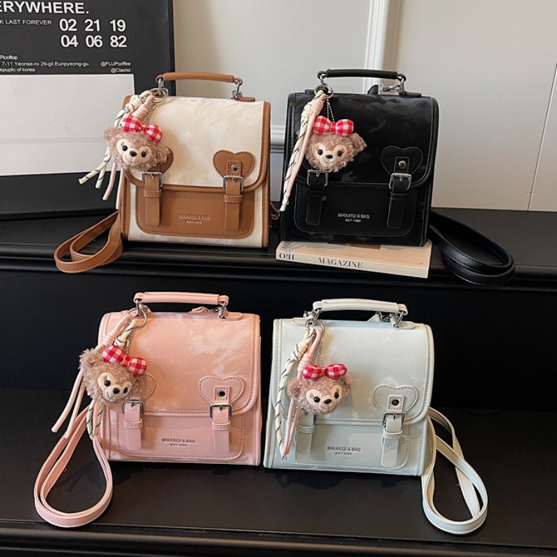 Retro backpack with bow