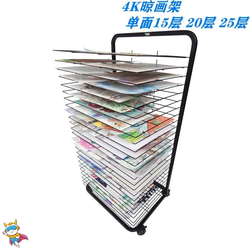 Стойка для рисования в студии детского сада, стойка для размещения в художественной классной комнате, обучающий класс, рисование, художественный класс, многослойная сушилка для рисования