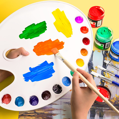 Color Palette Children's Paint Box, Watercolor, Gouache, Oil Paint Brush Palette for Art Students