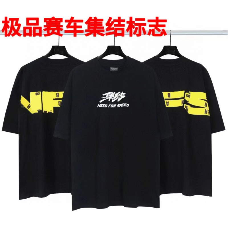 高品質クロスボーダーアメリカンスタイル25ss夏新作No.10ユニフォームレタールーズ半袖Tシャツ卸売|undefined