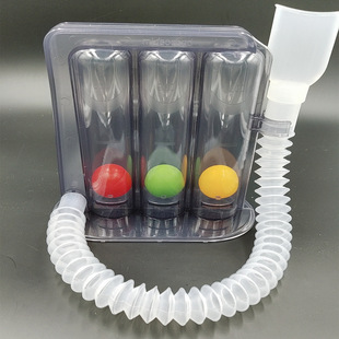 Cross-border breathing trainer three-ball instrument student vital capacity training black middle-aged and elderly pulmonary function exercise rehabilitation