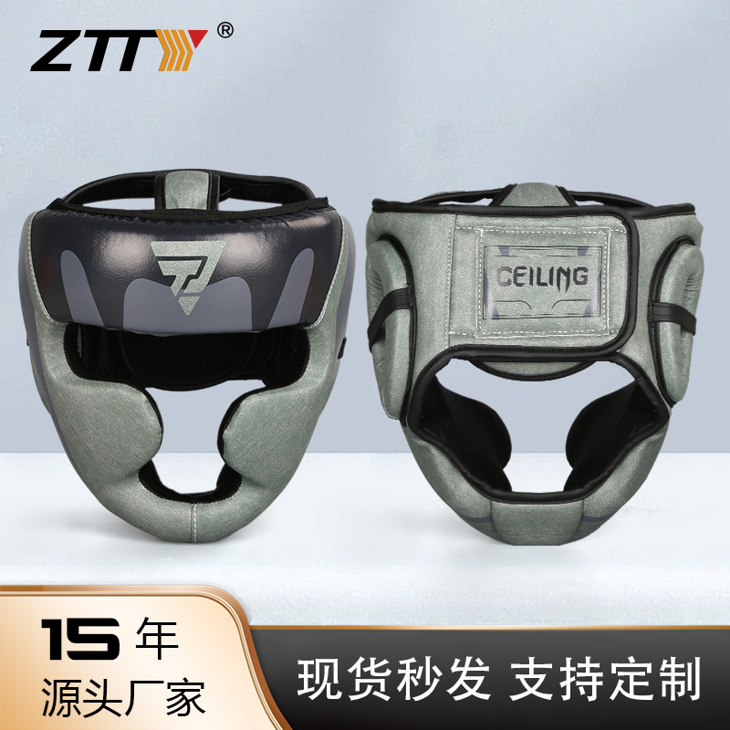Casco de boxeo Ceiling Protector de cabeza engrosado Muay Thai Cara de mono Entrenamiento de lucha para adultos Protector Sanda