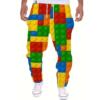 Colorful Men's Jogger Pants with Drawstring Casual Trousers|ru