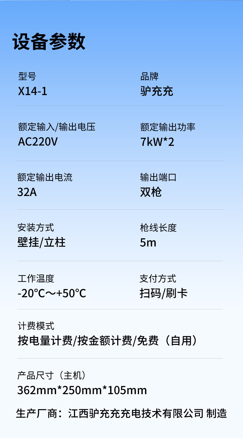 Luzhuchong New Energy Vehicle Charging Station 14Kw7Kw Home Use Smart Community Ac Charger Commercial Byd