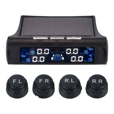 Car Tire Pressure Monitor, Four-Wheel Tire Pressure Detection, Wireless In-Car Tpms to Detect Tire Pressure (Tire pressure monitoring system) - ty02-marquee-display-external-sensor