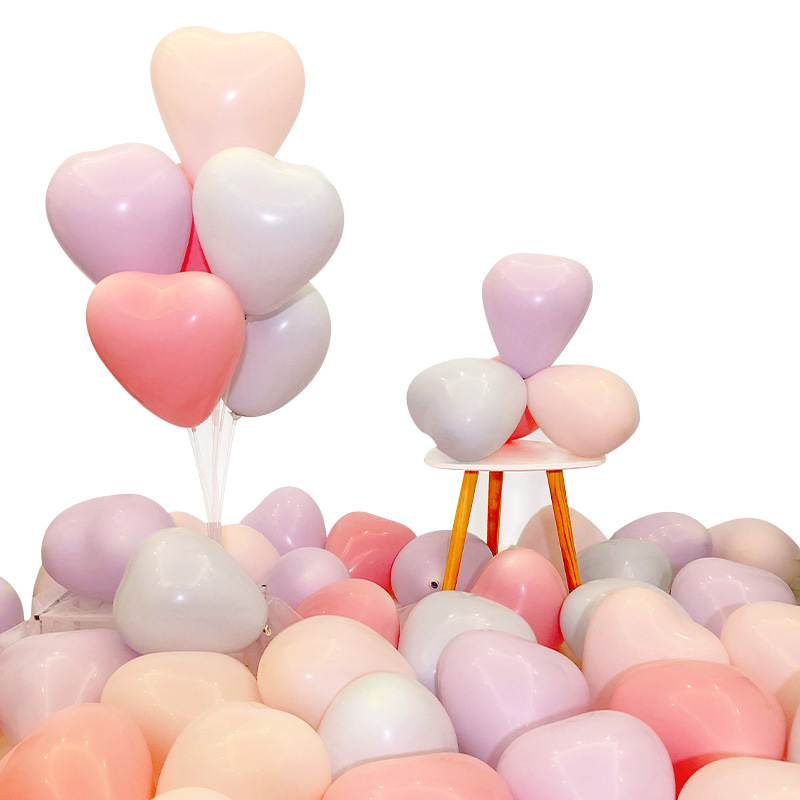 Globos de látex en forma de corazón de 10 pulgadas para decoración de bodas, creación de escenarios, bodas, globos de cumpleaños image 6