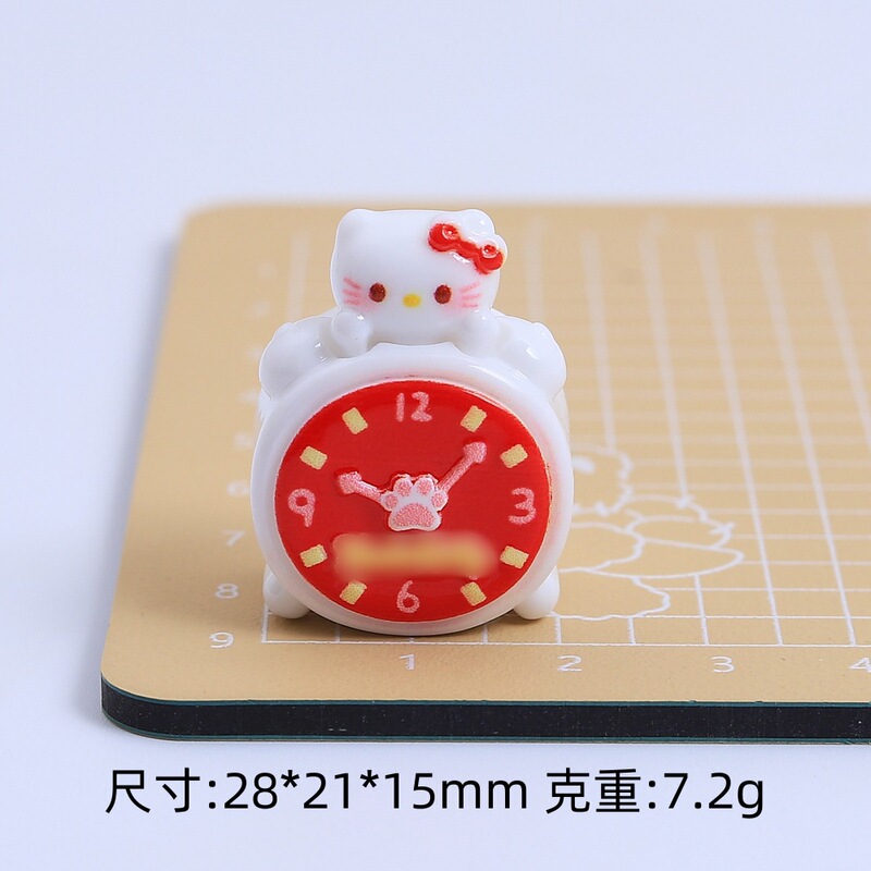 立体子猫目覚まし時計漫画手作り diy ジュエリーアクセサリークリーム接着剤樹脂小物アクセサリー材料パッケージ卸売|undefined