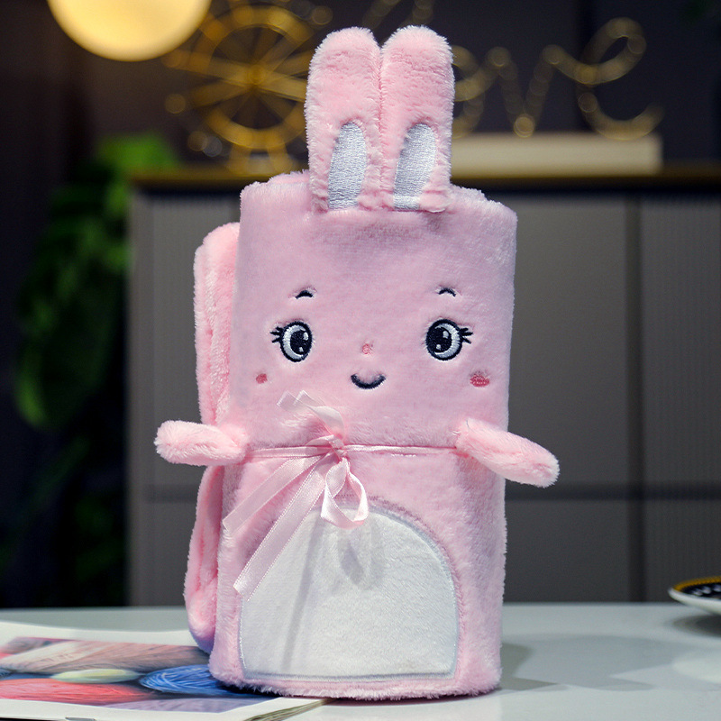 Animal de dibujos animados coral rollo manta Oficina siesta manta aire acondicionado manta estudiante niños pequeña manta grupo edificio empresa regalo