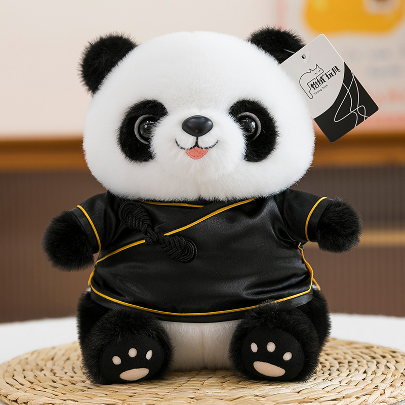 Tesoro nacional panda muñeca colgante Tang traje chino Chengdu panda muñeca regalo de cumpleaños impresa logotipo juguetes de peluche
