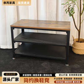 批发换鞋凳玄关鞋架家用收纳双层鞋架铁架置物架储物收纳架长条凳